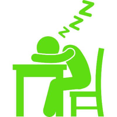 Figure sleeping at desk
