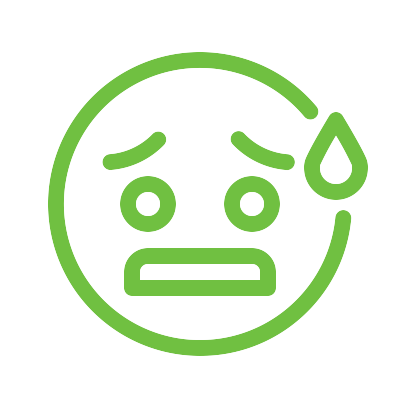 Anxiety, stress facial expression