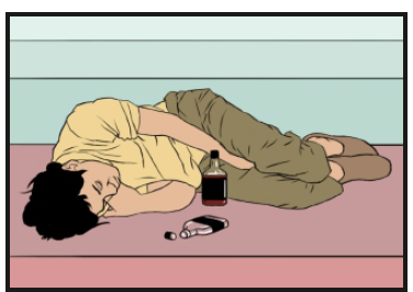 Man passed out